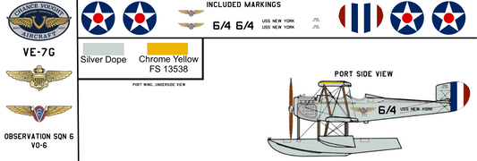Vought VE-7G A5699 Observation Squadron VO-6 USS New York BB-34