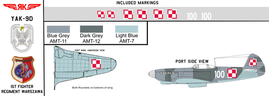 Yak-9D White 100 Polish Air Force