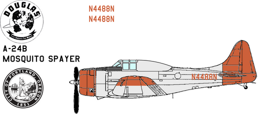 Douglas A-24B Banshee N4488N City of Portland Oregon