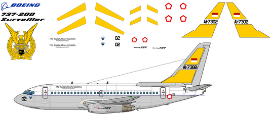 Boeing 737-200 Surveiller AI-7302 Indonesian Air Force